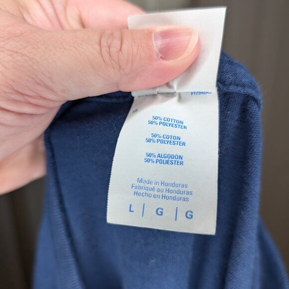 We Are The Village Homeschool Blue Tee Women's Large Port & Company Short Sleeve - Picture 3 of 4